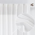thumbnail image 1 of Cortinas Jinchan, mezcla de lino, 160 x 160 cm, color blanco, para sala de estar, 1 of 6