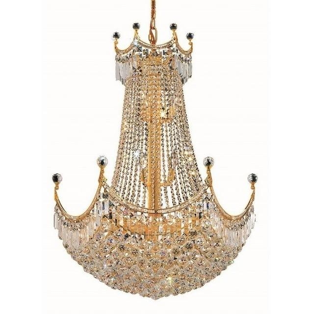 Elegant Lighting Couronne 30" 24 Spectres de Lumière Lustre en Cristal
