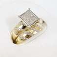 thumbnail image 2 of TAAPSEE JEWELS His & Her Trio Ring Set 2Ct Cubic Zirconia 14K Yellow Gold Plated Round Cut, 2 of 4