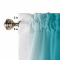 thumbnail image 5 of Aqua Ombre Kitchen Valances for Windows 42x18 Inch Kitchen Curtains Valances Rod Pocket Farmhouse Stripes Modern Art Bathroom Window Valances for Window Treatment Decor, 5 of 6