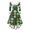 Dark Green, variant on Women's Fashion V-Neck Casual Slim Fit Christmas Print Furry Party Long Sleeve Dress, Festive Fall and Winter Wear with Cozy Furry Details,Blue,M