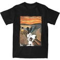thumbnail image 2 of Camiseta de algodón divertida para hombre, con estampado artístico de Peanuts, Charlie Brown, Scream, Snoopy, camisetas hippies de verano con cuello redondo, camisetas informales de gran tamaño, 2 of 5
