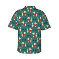 thumbnail image 3 of Daiia Cartoon Poodle Dog Hawaiian Shirt for Men Gentle Cotton Regular Short Sleeve Casual-Medium, 3 of 9
