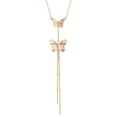 thumbnail image 4 of Jessica Simpson Women's Butterfly Fringe Y Necklace, 4 of 4