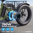 thumbnail image 2 of Gocio Peak 1000W Electric Tricycle, 20" x 4.0 Fat Tire Foldable Electric Tricycle, 48V 18AH Large-Capacity Battery E Trikes,7 Speed 3-Wheel Electric Bike for Adults UL2849 Certified, 2 of 13