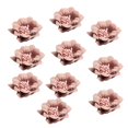 thumbnail image 1 of 10x Apliques de adornos de cabezas de flores de camelia de gamuza para Rosado SM SunniMix Cabeza de la flor del camelia, 1 of 8