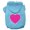 Baby Blue, variant on Pet Dog Cat Hoodie Screen Printed, "Pink Swiss Dots Heart"