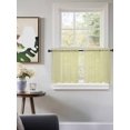 thumbnail image 3 of Yellow Striped Tier Curtains 36 Inch Length,Sheer Curtains for Bedroom Living Room Window Modern Simple Farmhouse Beige Vintage Rod Pocket Drapes Kitchen Curtains Small Half Window 27.5"x36" 2 Panels, 3 of 6