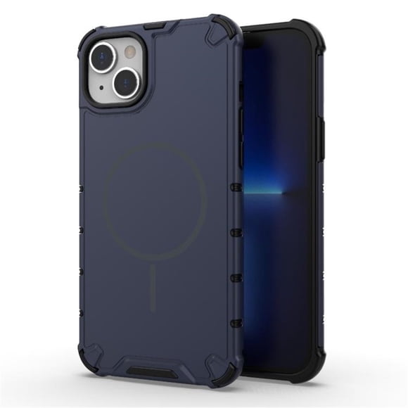 For iPhone 13 Funda [Compatible con Funda Protectora para Teléfono MagSafe] de Grado Militar con Airbag Anticaída de Color Sólido, Azul, For iPhone 13