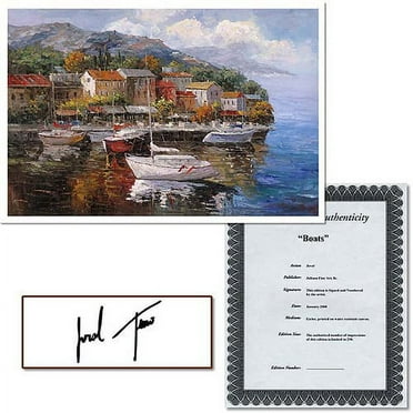 Trademark Fine Art "Boats" Canvas Art by Joval, 24x32