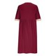 thumbnail image 4 of Vestido largo boho para mujer: vestido informal de manga corta con cuello en V, botones y bolsillos, cintura alta, 4 of 5