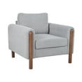 thumbnail image 2 of Modern Indoor Teddy Frabic Upholstered Club Arm Chair, Gray, 2 of 9