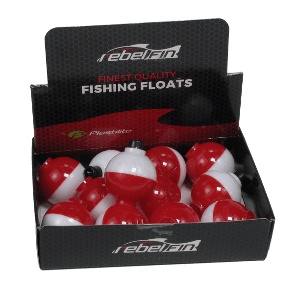 rebelFIN 1.25" inch Round RED & WHITE Fishing Bobber