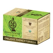 White Coffee Organic Single Serve Coffee, French Vanilla, 10 Count