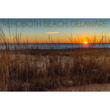 Rehoboth Beach, Delaware, Beach and Sunrise (9x12 Wall Art Print, Home Decor)