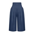 thumbnail image 3 of SDNall Womens Loose Wide Leg Pants High Waist Straight Pants Casual Pants, 3 of 9