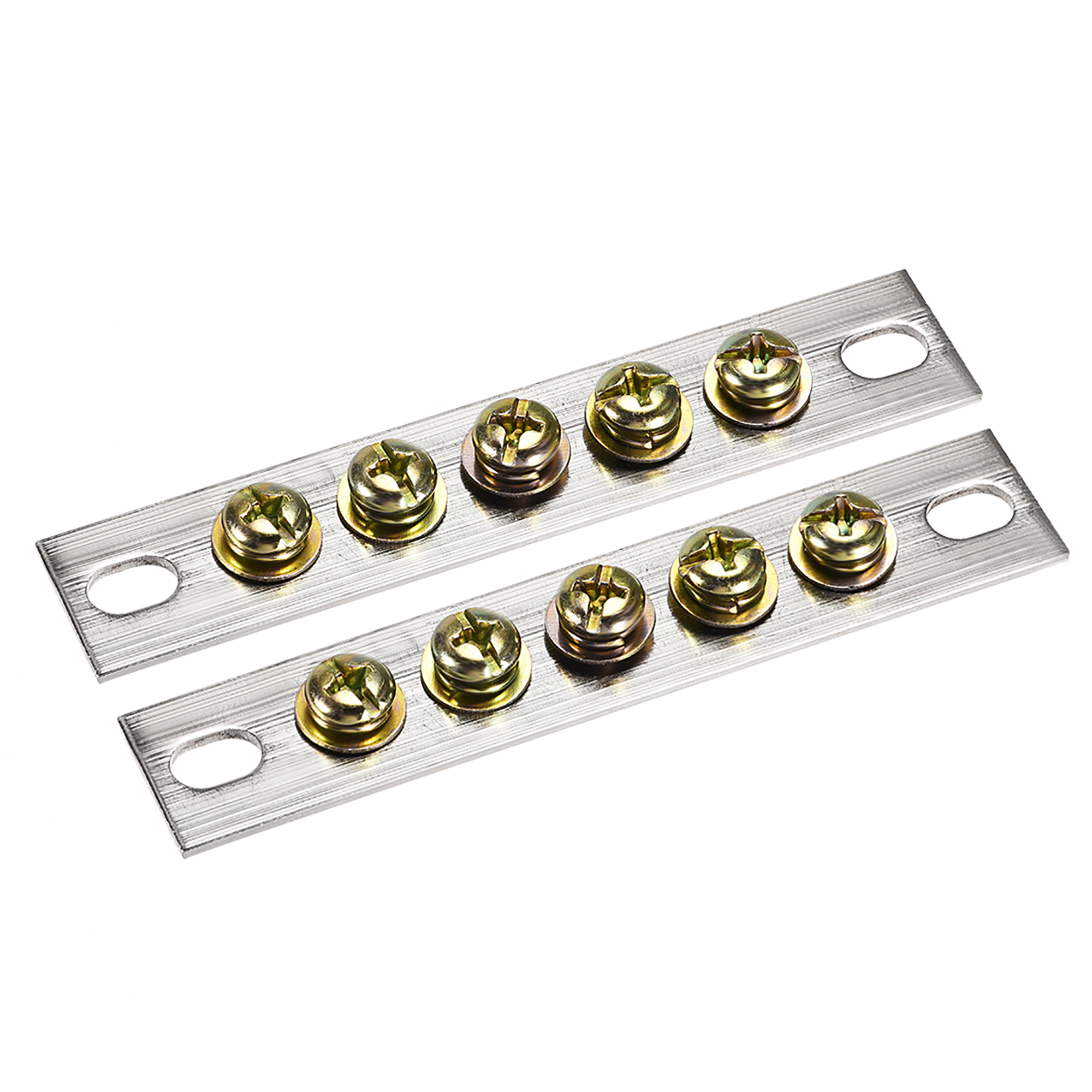 Terminal Block Connector Bar 5 Positions Single Row Ground Wire Straight Electric Barrier Bar