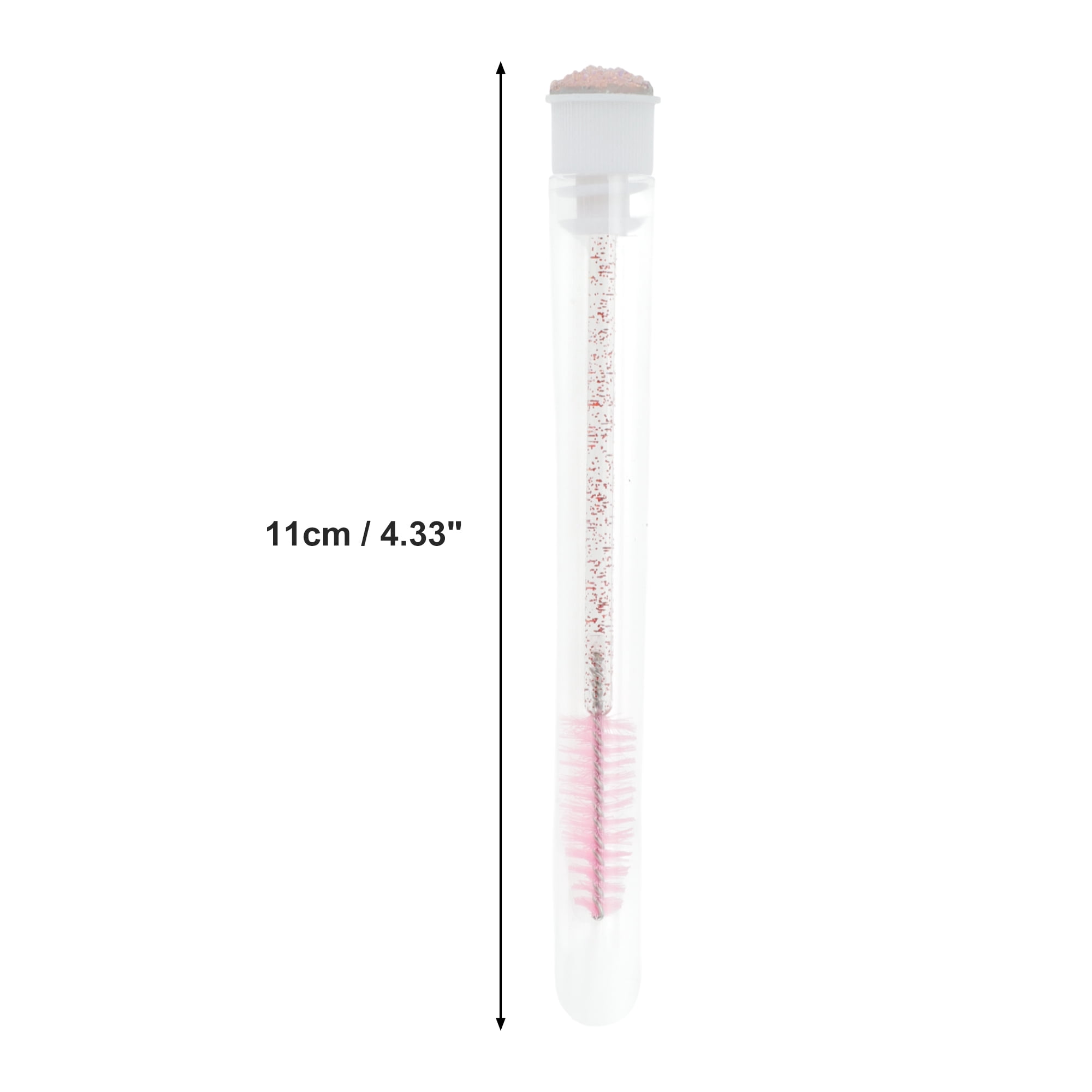 Unique Bargains 1 Pc Soft Reusable Eyelash Brush for Vacation in Tube Light Pink