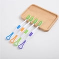thumbnail image 3 of Tongue Scraper Green Tea Toothbrush Oral Cleaning Remove Coating Tongue Cleanering Fresh Breath Remove Coating Brush Random Color, 3 of 7