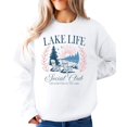 thumbnail image 4 of Lake Life Social Club Sweatshirt for Women & Kids Cozy Lake House Crewneck Pullover White Sweatshirt Adult X-Large, 4 of 7