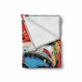 thumbnail image 2 of Art Soft Flannel Fleece Throw Blanket, Grafitti Sketchy Style Colorful Painting Human Like Face Dog Animal Image Print, Cozy Plush for Indoor and Outdoor Use, 60" x 80", Multicolor, by Ambesonne, 2 of 6