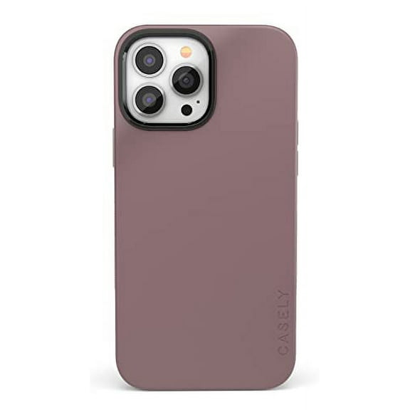 Casely iPhone 13 Pro Max Phone Case | Compatible with MagSafe | Purple Taupe on Nude | Compatible Only with iPhone 13 Pro Max