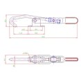 thumbnail image 2 of Stainless Steel Heavy-Duty Toggle Clamp with Ergonomic Handle - High Clamping Force J-Hook Latch, Rustproof & Corrosion-Resistant, Compact Design for Secure Fastening, Model CH 452, 8.3x1.4x1in Size, 2 of 7