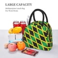 thumbnail image 3 of Lunch Tote Bag Jamaica Trendy Lightweight Reusable Stylish Bento Box for Adult Black, 3 of 7