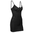 thumbnail image 5 of Coduop Women's Spaghetti Strap Rhinestone Bodycon Mini Dress Sleeveless Backless Push Up Dress, 5 of 7