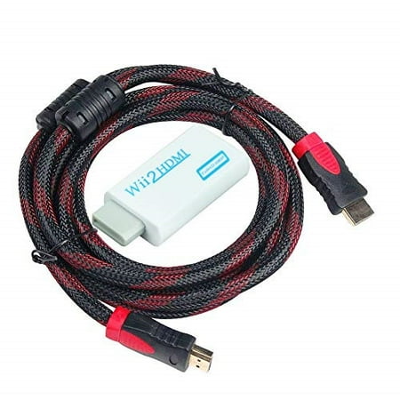 wovte wii to hdmi converter real 720p 1080p hd output video audio converter adapter with high speed hdmi cable 6 ft supports all wii display modes