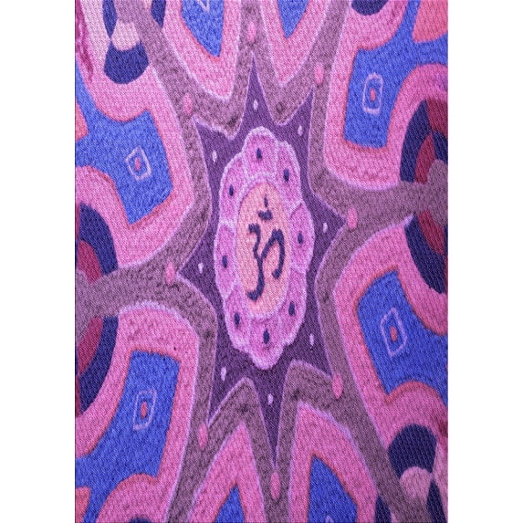Ahgly Company Machine Washable Indoor Rectangle Transitional Purple Area Rugs, 6' x 9'