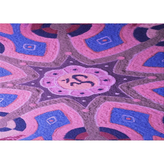 Ahgly Company Tapis Rectangulaire Lavable en Machine Intérieur Transitionnel Violet, 4 Pieds x 6 Pieds