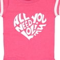 thumbnail image 4 of Inktastic All You Need is Love White Heart Shape Boys or Girls Baby Bodysuit, 4 of 5