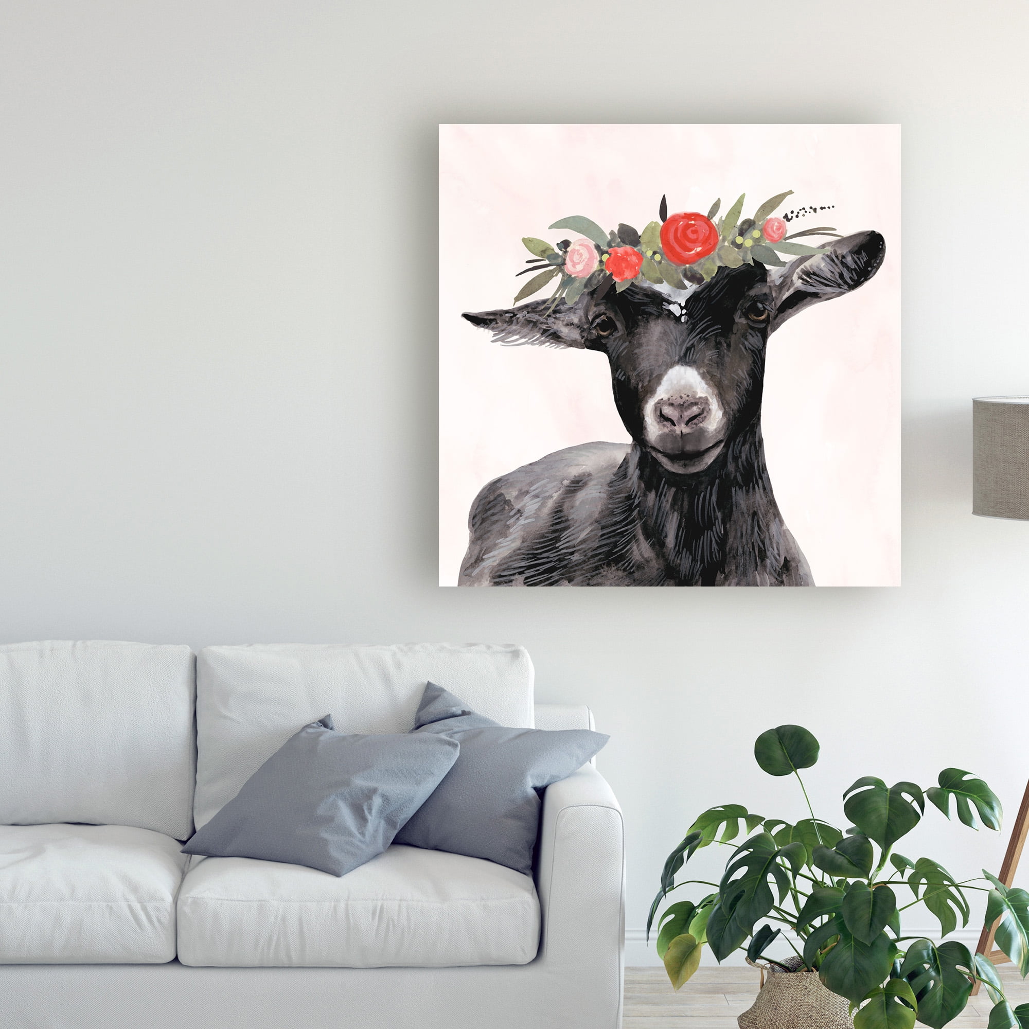 Trademark Fine Art 'Garden Goat III' Canvas Art by Victoria Borges