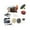 Style G, variant on Colaxi Mini Bench Grinder Bench Grinding Tool DIY Supplies Multifunction Sturdy Benchtop Sander Polisher for Tabletop Edge Polishing A