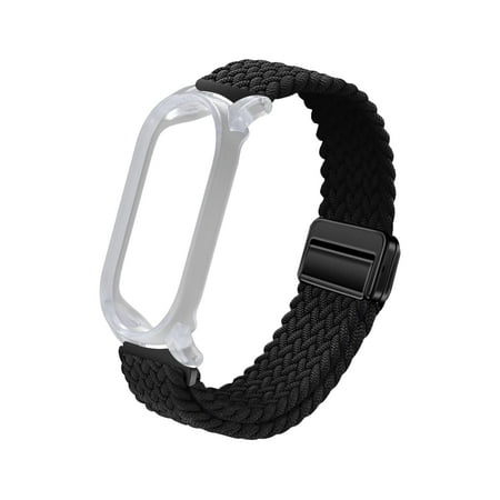 TUDIA Snap-On PC Case with Braided Magnetic Wristband for PLAUD NotePin AI Recorder - Black