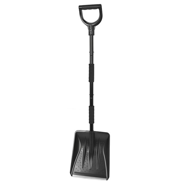 Retractable and Rotatable Car Snow Shovel, 3 in 1 Design Stainless Steel Shovel Efficiently Remove Snow and Ice Around Vehicle for Traveling in Snowy Days