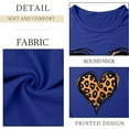 thumbnail image 4 of Women Leopard Heart Tops Short Sleeve Tshirts Loose Basic Tee Tshirt Round Neck Outfit Summer 2025, 4 of 4