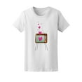 thumbnail image 1 of Old Vintage Television & Hearts Tee Women's -Image by Shutterstock, 1 of 1