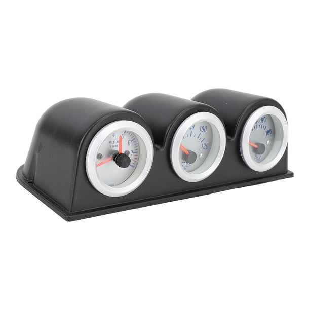 Tacómetro De Temperatura Del Agua, Medidor De Presión De Aceite, Medición Precisa De 12 V, Medidor De Calibre De Automóvil Versátil 3 En 1 Para Vehículos De Gasolina De 4, 6