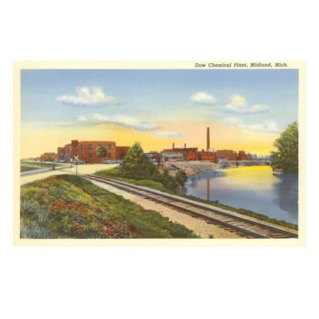 Dow Chemical Plant, Midland, Michigan Print Wall (Best Time To Plant Roses In Michigan)
