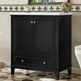thumbnail image 2 of Euroco 30" Freestanding Bathroom Vanity with Ceramic Sink, Soft-Close Drawer & Adjustable Shelf, Solid Wood and MDF Construction, 2 of 9