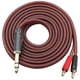thumbnail image 1 of 6.35mm 1/4 TRS to Banana Plug Speaker Cable, 6.35mm 3 Pole Speaker Cable with 4mm Banana Plug 2Pcs O, 1 of 5