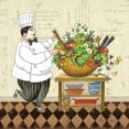 thumbnail image 2 of Gladding, Pamela 26x26 Gold Ornate Wood Framed with Double Matting Museum Art Print Titled - Chef Salad, 2 of 4