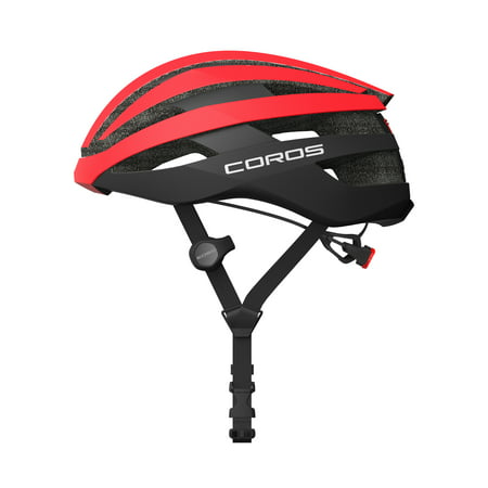 CRSROADMRED Coros SafeSound Road Smart Cycling Helmet with Ear Opening Sound System, SOS Emergency Alert, and LED Tail Light | Bluetooth for Music and Phone Calls | Smart Remote |
