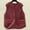 Red, variant on VISALY Faux Lamb Wool Vest Women Winter Warm Plush Thick Sleeveless Jackets Casual Zipped Up Winter Warm Sherpa Jacket Outwear with Pockets Brown Xxxl/180