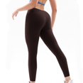 thumbnail image 4 of Sngxgn Womens Stretchy High Waist Yoga Leggings(Coffee,L), 4 of 7