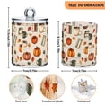 thumbnail image 5 of Yayeee 4 Pack Qtip Holder Bathroom Cotton Swab Canister with Lid Clear Dispenser Set, Beige Fall Coffee, 5 of 6