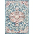thumbnail image 7 of Hauteloom Knowsley Living Room, Bedroom Area Rug - Traditional - Blue, Purple - 5'3" x 7'3", 7 of 7