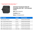 thumbnail image 2 of Automatic Transmission Filter Kit - Compatible with 1983 - 1993 Chevy Camaro 1984 1985 1986 1987 1988 1989 1990 1991 1992, 2 of 2